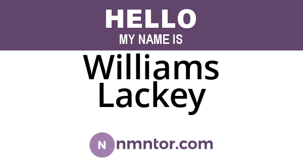 Williams Lackey