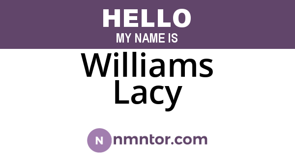 Williams Lacy