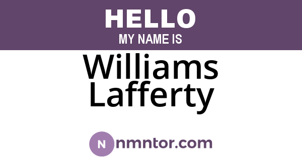 Williams Lafferty
