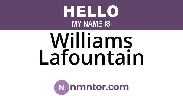 Williams Lafountain