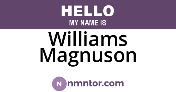 Williams Magnuson