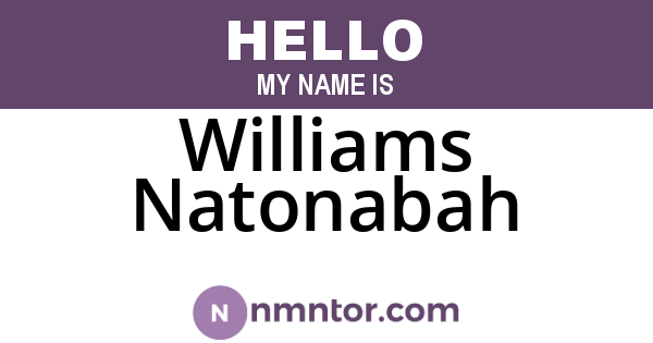 Williams Natonabah