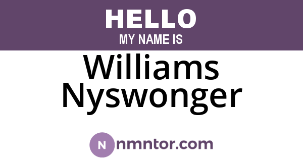 Williams Nyswonger