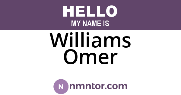 Williams Omer