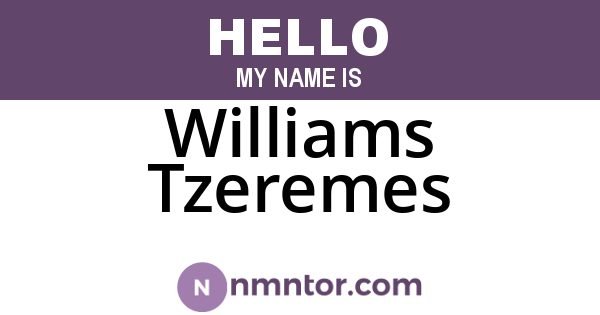 Williams Tzeremes
