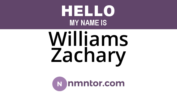 Williams Zachary