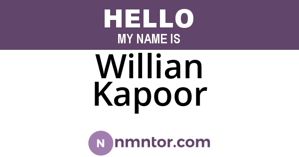 Willian Kapoor