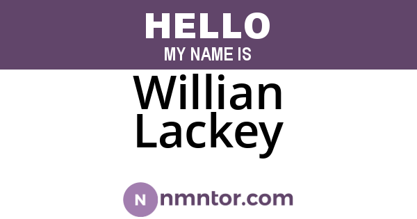 Willian Lackey