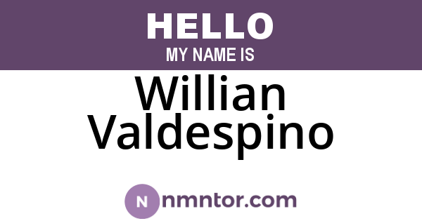 Willian Valdespino