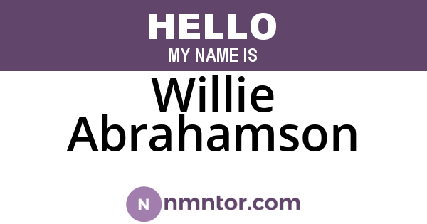Willie Abrahamson