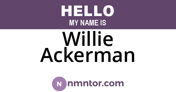Willie Ackerman