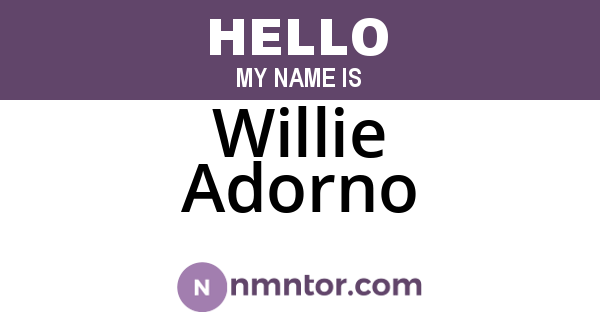Willie Adorno
