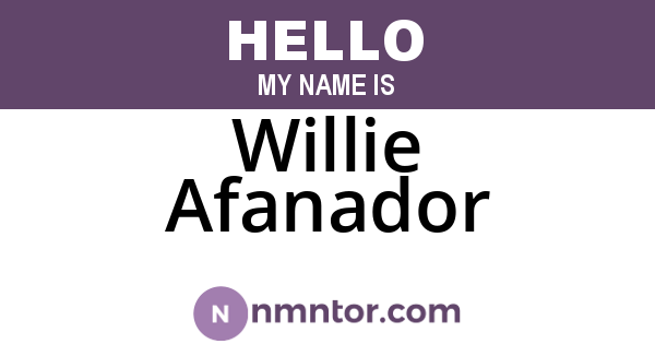 Willie Afanador