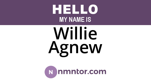 Willie Agnew