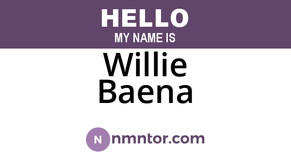 Willie Baena
