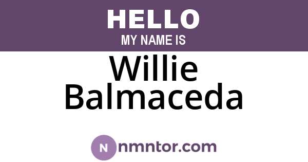 Willie Balmaceda