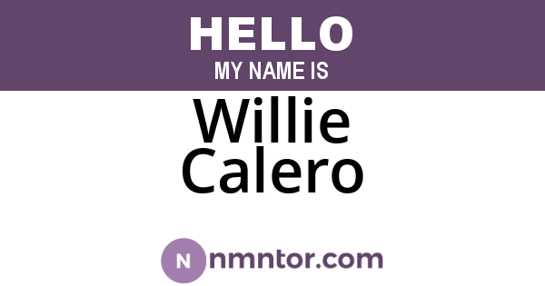 Willie Calero