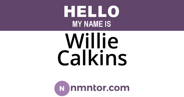 Willie Calkins