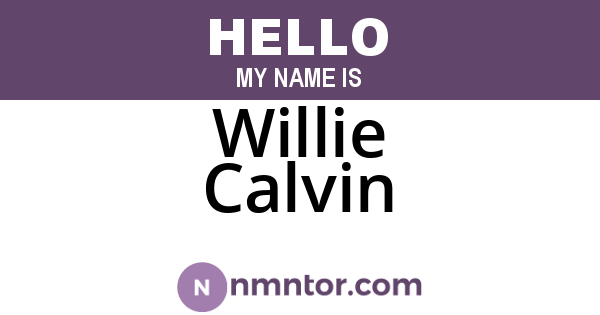 Willie Calvin