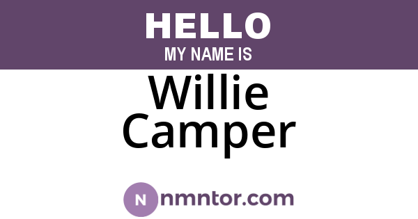 Willie Camper
