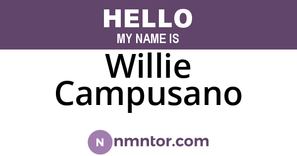 Willie Campusano