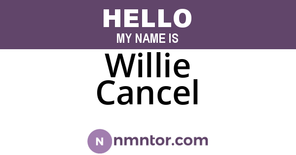 Willie Cancel