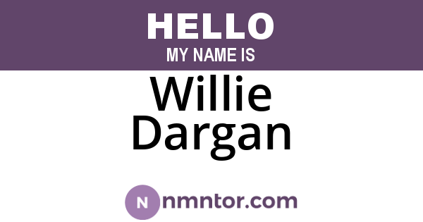 Willie Dargan