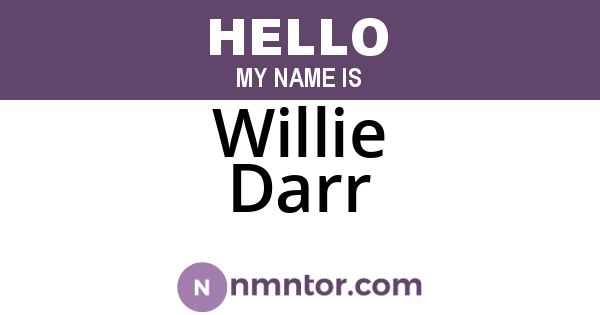 Willie Darr