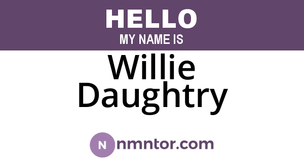 Willie Daughtry