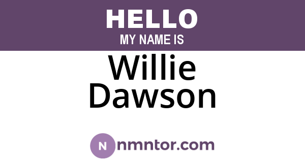 Willie Dawson