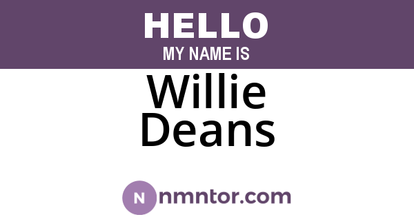 Willie Deans
