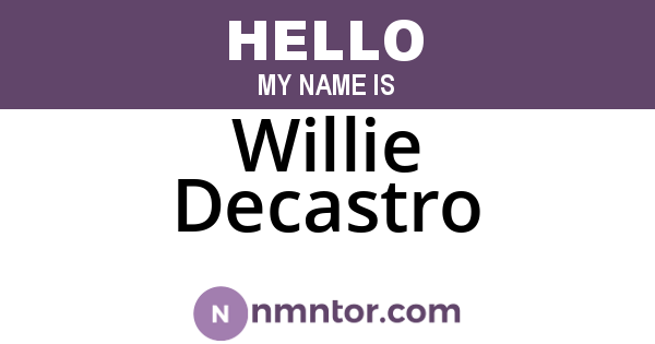 Willie Decastro