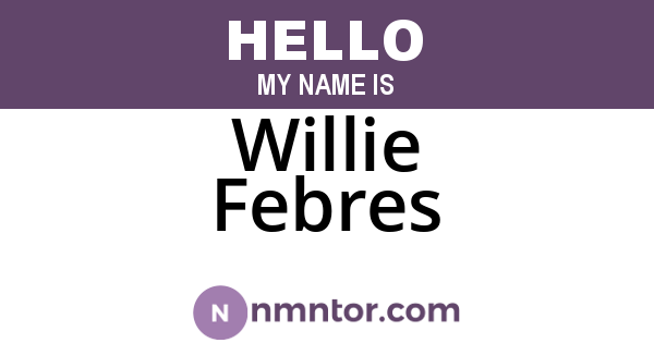 Willie Febres