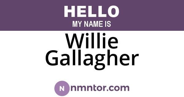 Willie Gallagher