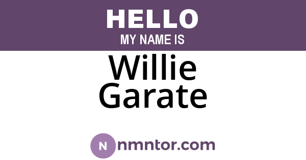 Willie Garate