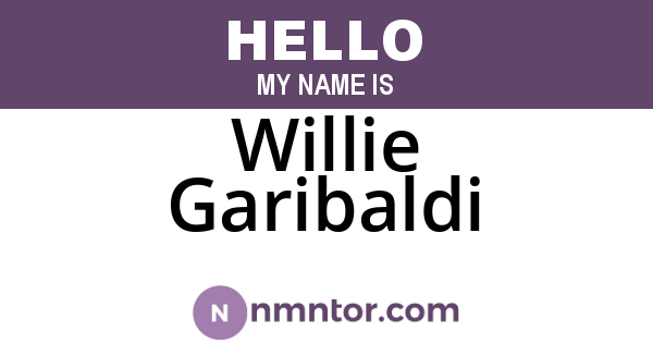 Willie Garibaldi