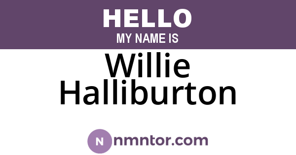 Willie Halliburton