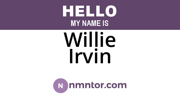 Willie Irvin