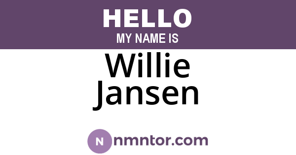 Willie Jansen