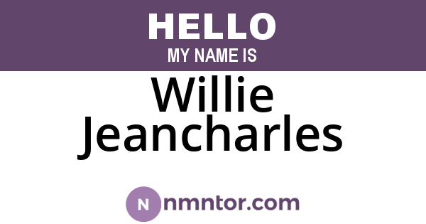 Willie Jeancharles