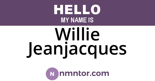 Willie Jeanjacques