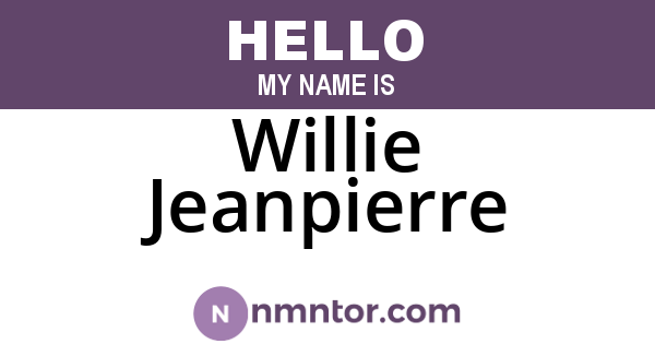 Willie Jeanpierre