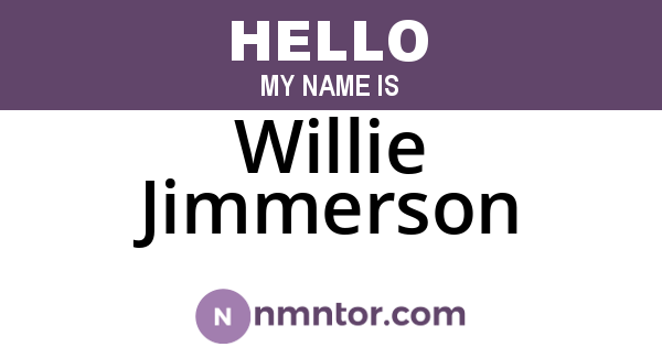 Willie Jimmerson