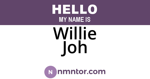 Willie Joh