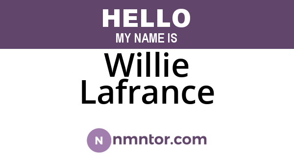 Willie Lafrance