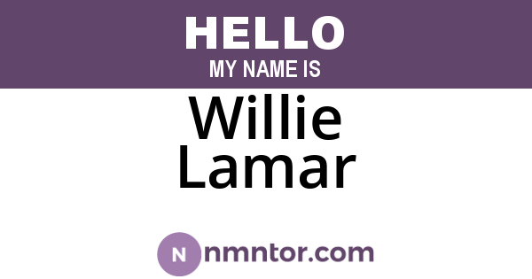 Willie Lamar