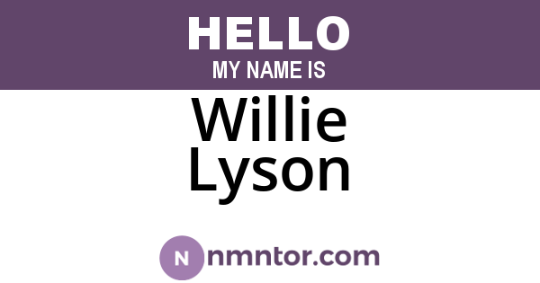 Willie Lyson