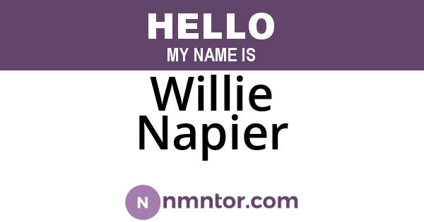 Willie Napier