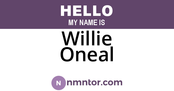 Willie Oneal