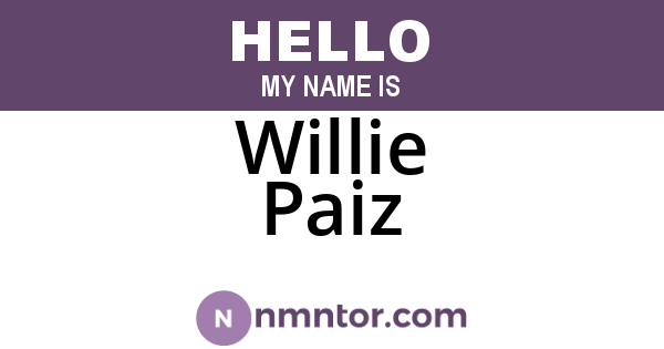 Willie Paiz